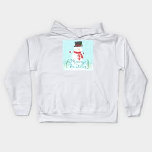 Merry Christmas Snowman Kids Hoodie